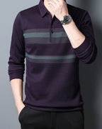 Camisa de Manga Larga Cuello Polo Algodón para Hombre Luca Stefano Romano®