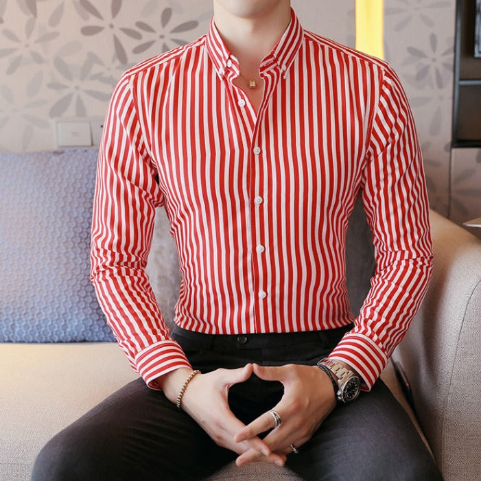 Camisa de Vestir Sport Fino Moderno Poliéster para Hombre Alessandro Stefano Romano®