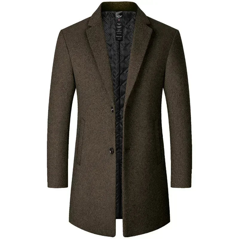 Abrigo de Lana de Diseñador Slim Fit para Hombre Luca Stefano Romano®