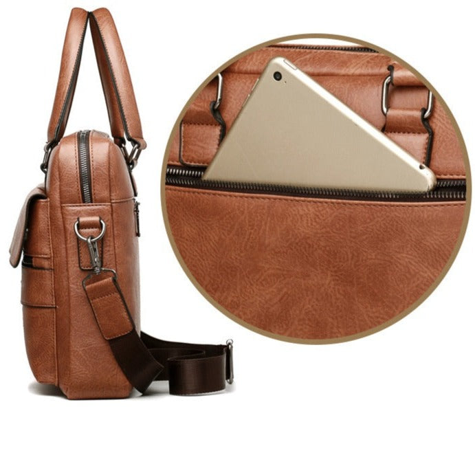 Bolsa de Cuero Genuino para Hombre Stefano Romano®