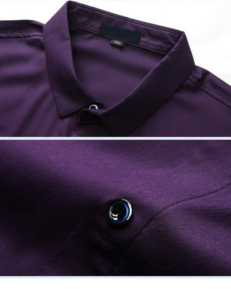 Camisa de Vestir Manga Larga para Hombre Plus Size Stefano Romano®