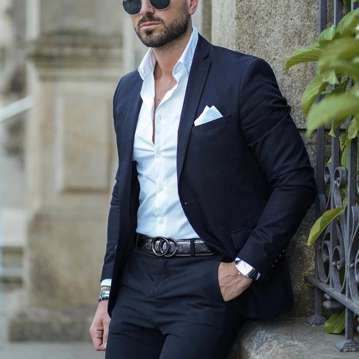 Cinturón de Cuero para Hombre Fashionis Stefano Romano®