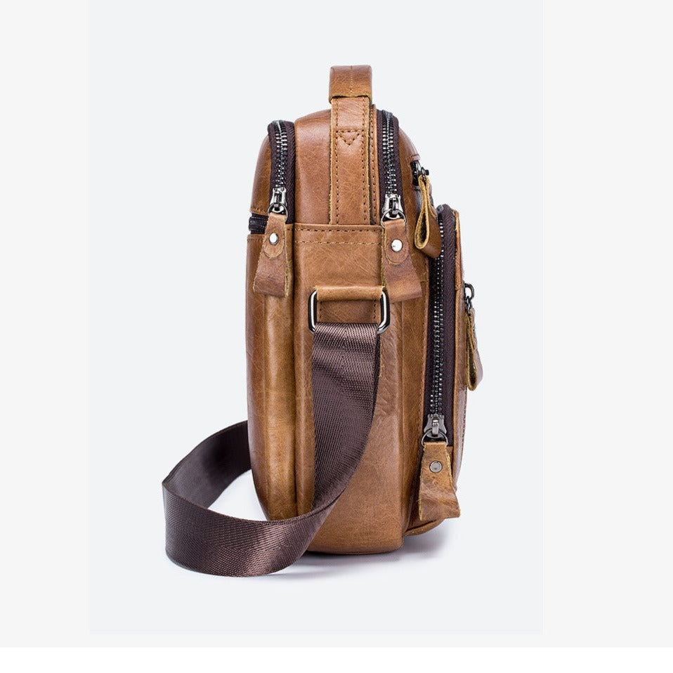 Bolsa Pequeña de Cuero Genuino para Hombre Marco Stefano Romano®