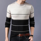 Suéter a Rayas Cuello Redondo para Hombre Alessandro Stefano Romano®
