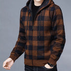 Sudadera a Cuadros con Capucha para Hombre Alessandro Stefano Romano®