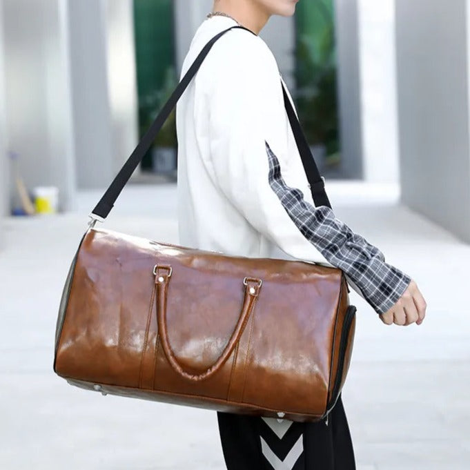 Bolsa de Viaje de Cuero Alessandro Stefano Romano®
