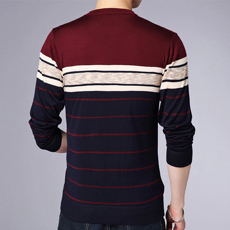 Suéter a Rayas Cuello Redondo para Hombre Marco Stefano Romano®