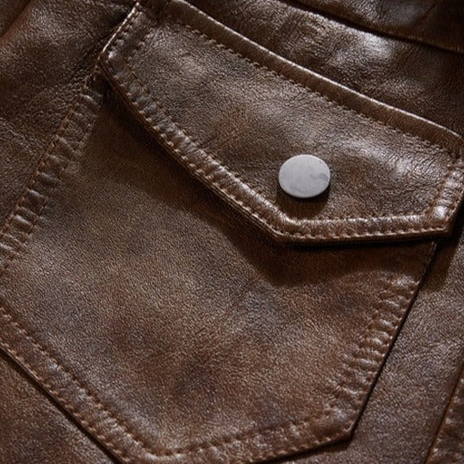 Chamarra de Cuero Original para Hombre Alessandro Stefano Romano®