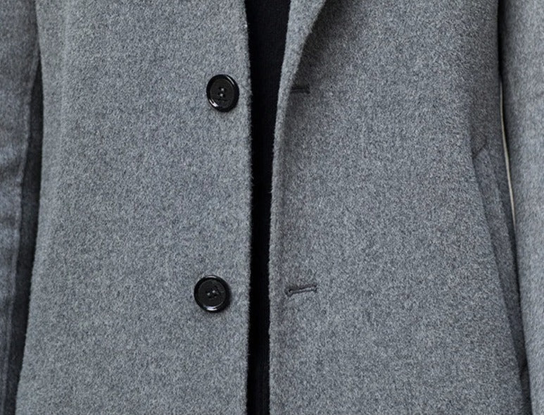 Abrigo de Lana de Diseñador Corte Regular para Hombre Alessandro Stefano Romano®