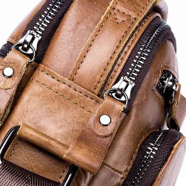 Bolsa Pequeña de Cuero Genuino para Hombre Marco Stefano Romano®
