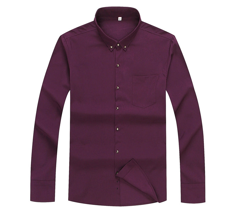 Camisa de Vestir Manga Larga para Hombre Plus Size Stefano Romano®
