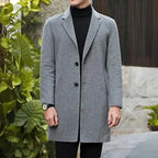 Abrigo de Lana de Diseñador Corte Regular para Hombre Alessandro Stefano Romano®