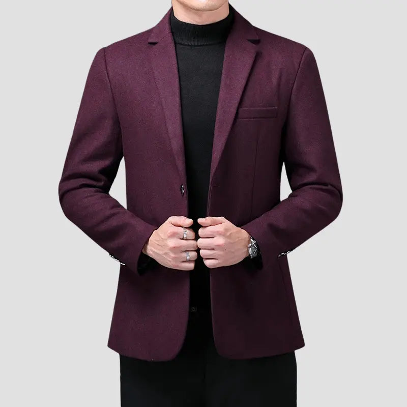 Blazer Slim Fit Lana para Hombre Stefano Romano®