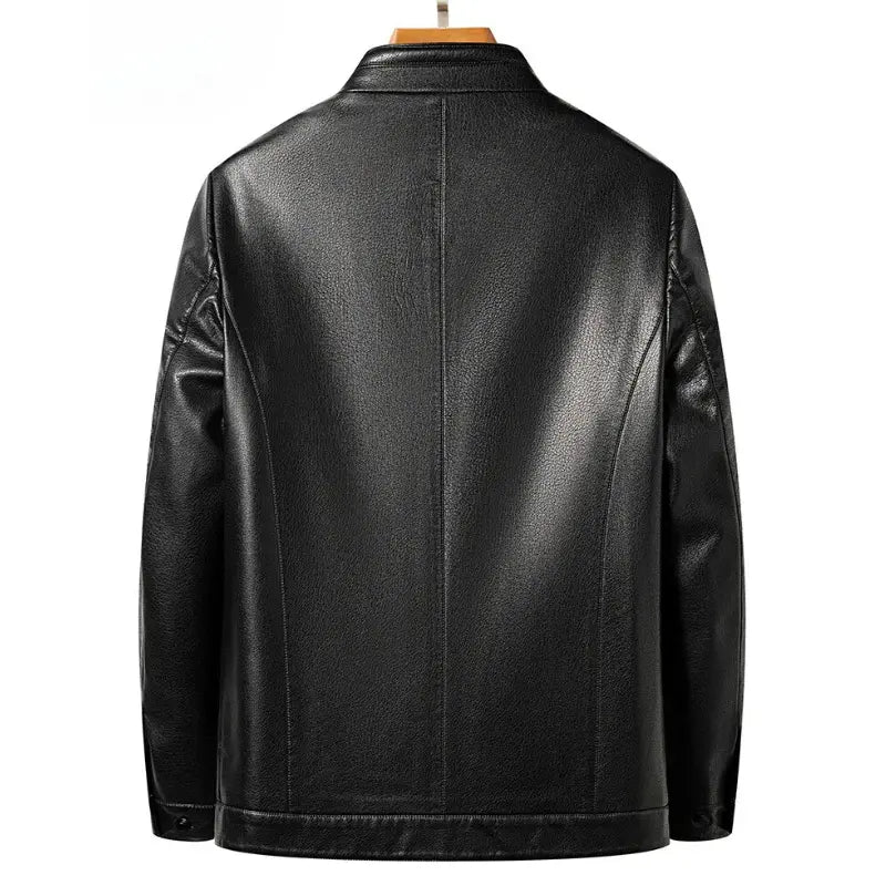 Chamarra de Cuero Diseñador Premium para Hombre Stefano Romano®