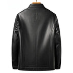 Chamarra de Cuero Diseñador Premium para Hombre Stefano Romano®