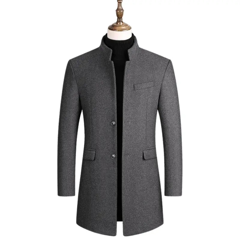 Abrigo de Lana de Diseñador Slim Fit para Hombre Alessandro Stefano Romano®
