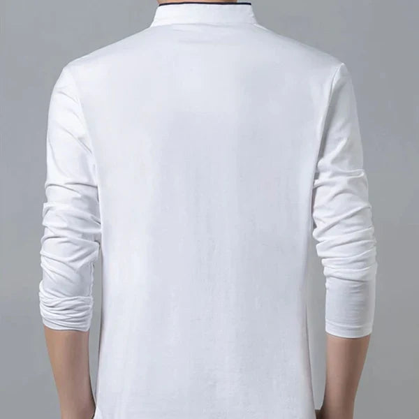 Camisa de Manga Larga Cuello Mao para Hombre Stefano Romano®