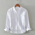 Camisa de Manga Larga Cuello Polo Algodón para Hombre Marco Stefano Romano®