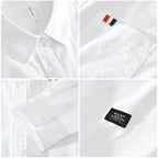 Camisa de Manga Larga Cuello Polo Algodón para Hombre Alessandro Stefano Romano®
