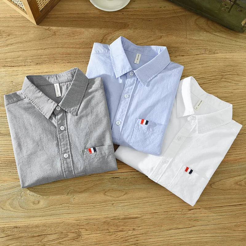 Camisa de Manga Larga Cuello Polo Algodón para Hombre Alessandro Stefano Romano®