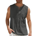 Camisa Sin Mangas de Lino para Hombre Stefano Romano®