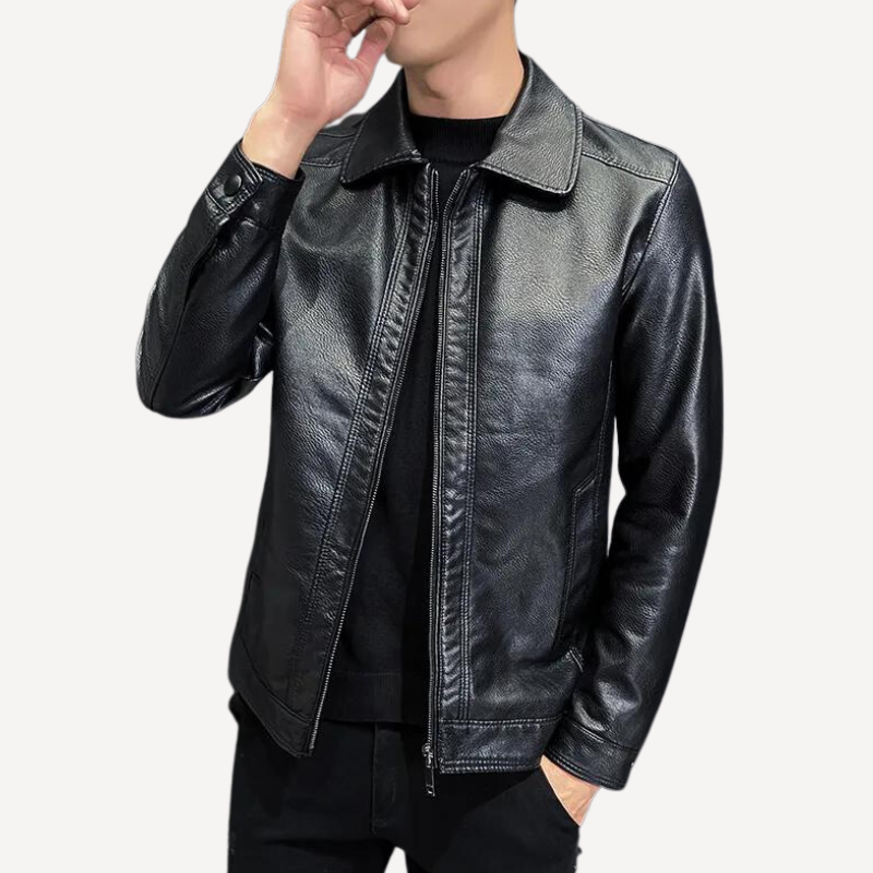 Chamarra de Cuero para Hombre Leonardo Stefano Romano®