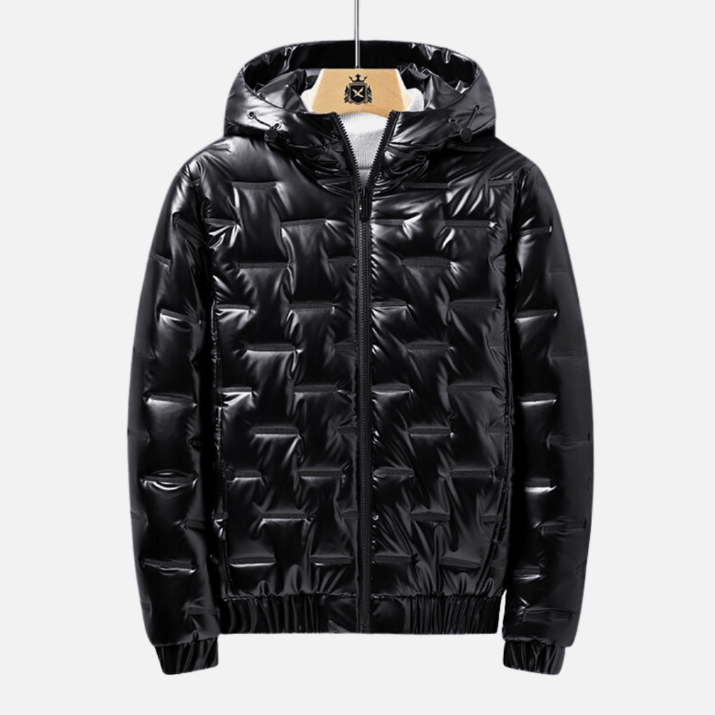 Abrigo Negro para Hombre Acolchado Burbuja Stefano Romano®