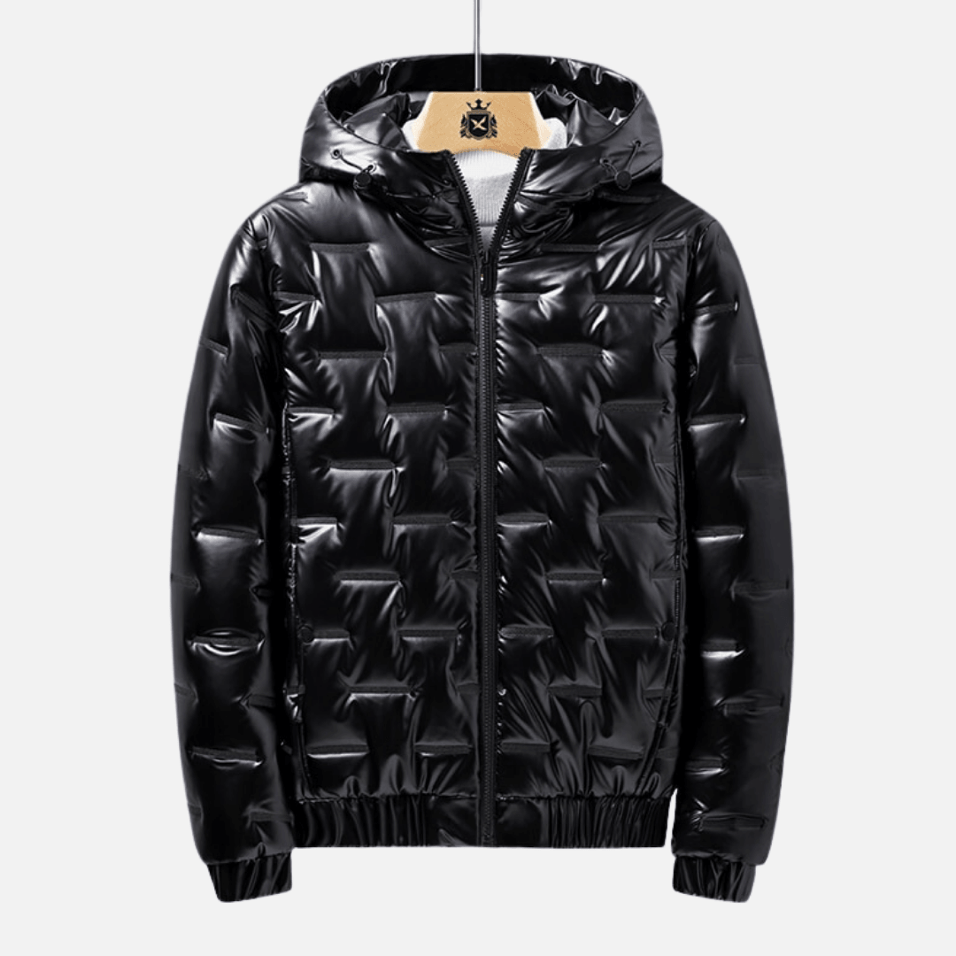 Abrigo Negro para Hombre Acolchado Burbuja Stefano Romano®