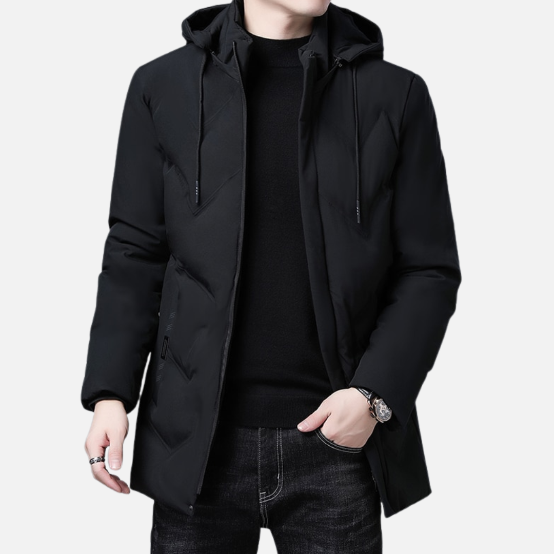 Chamarra Larga con Capucha para Hombre Stefano Romano®
