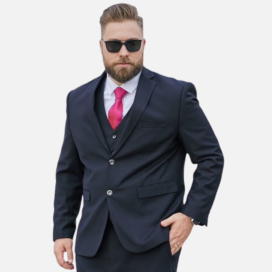 Blazer Plus Size Poliéster para Hombre Alessandro Stefano Romano®