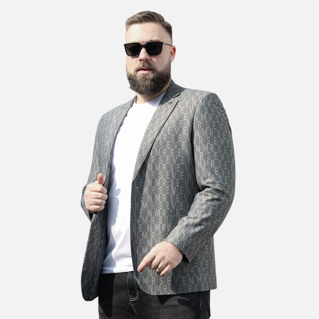 Blazer Plus Size Diseñador Poliéster para Hombre Matteo Stefano Romano®