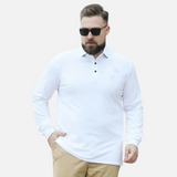 Playera Polo de Manga Larga Plus Size para Hombre Stefano Romano®