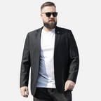 Blazer Plus Size Diseñador Poliéster para Hombre Matteo Stefano Romano®