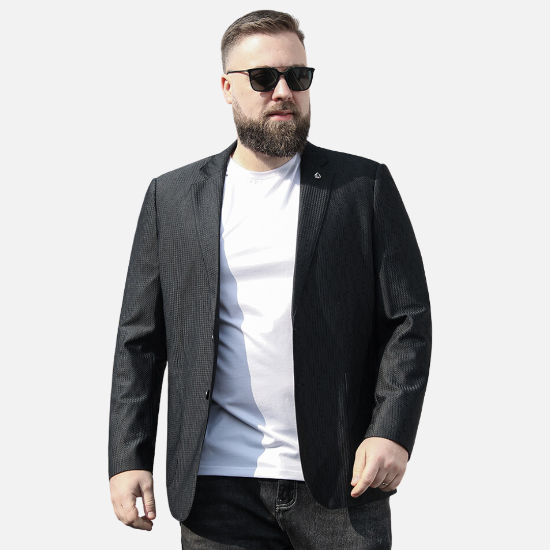Blazer Plus Size Diseñador Poliéster para Hombre Matteo Stefano Romano®