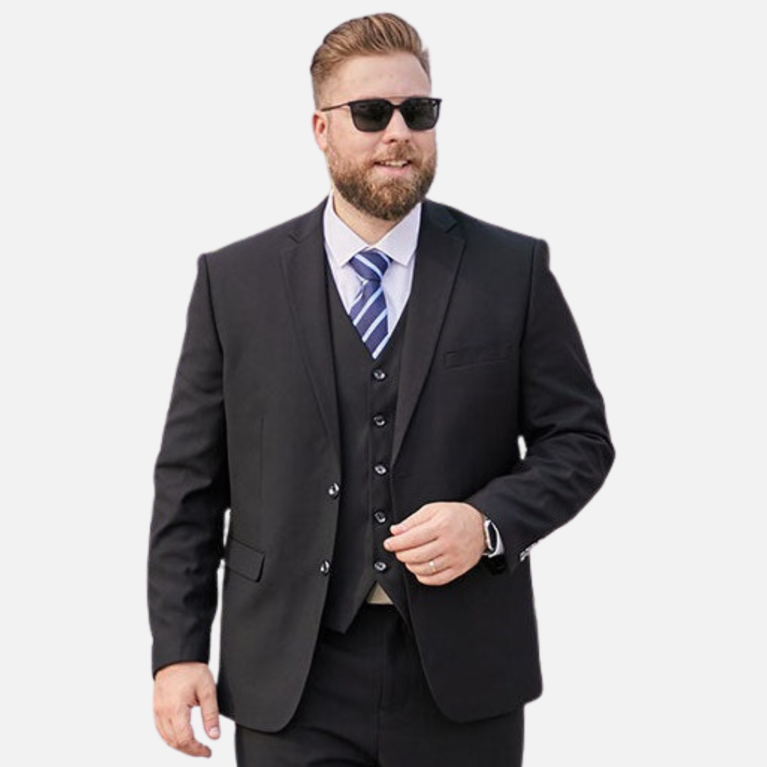 Blazer Plus Size Poliéster para Hombre Alessandro Stefano Romano®