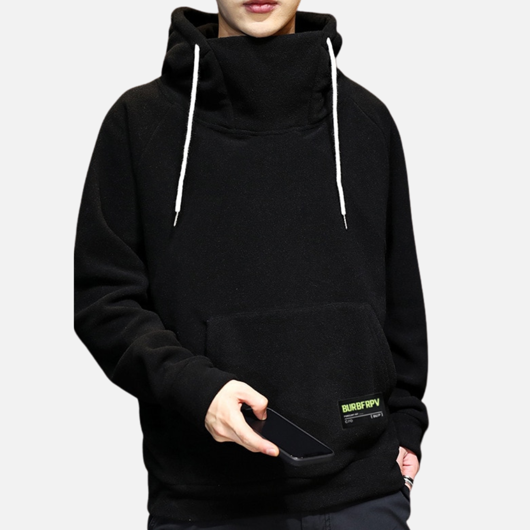 Sudadera Canguro de Cuello Alto para Hombre Stefano Romano®