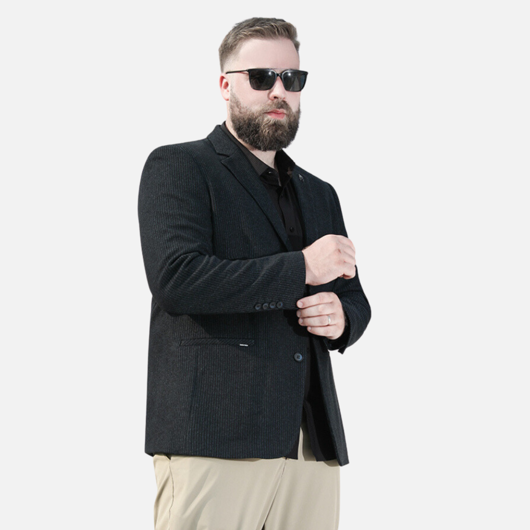 Blazer Plus Size Diseñador Poliéster para Hombre Alessandro Stefano Romano®