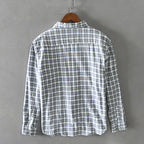 Camisa a Cuadros de Manga Larga para Hombre Stefano Romano®