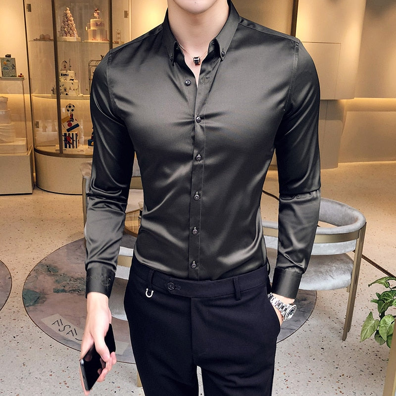 Camisa de Vestir Slim para Hombre Elegance Stefano Romano®