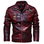 Chamarra de Cuero Motociclista para Hombre Stefano Romano®