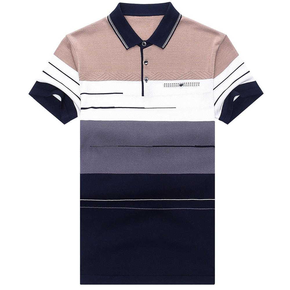 Playera Polo a Rayas Premium para Hombre Stefano Romano®