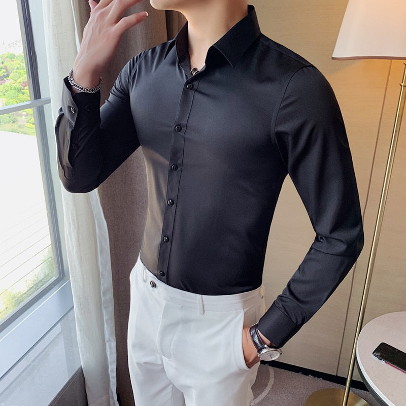 Camisa de Vestir Poliéster para Hombre Luca Stefano Romano®