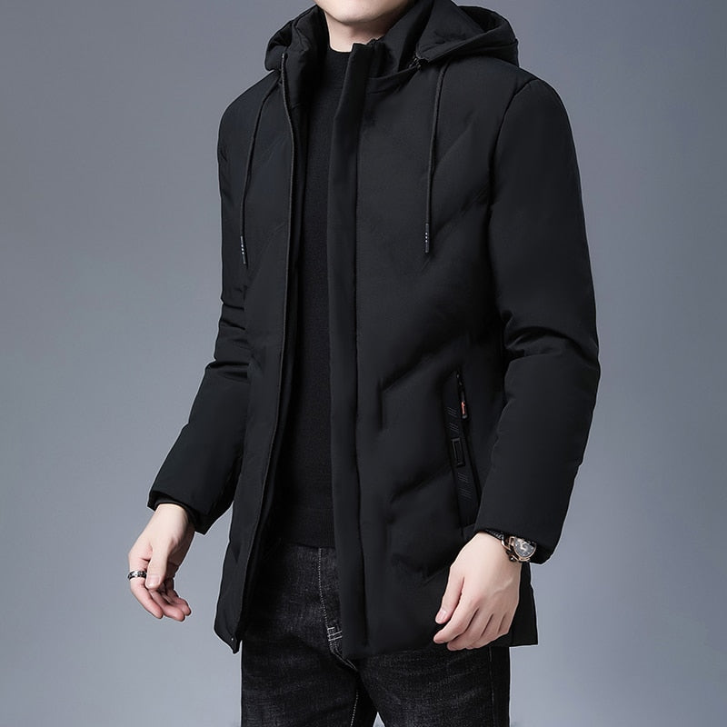 Chamarra Larga con Capucha para Hombre Stefano Romano®