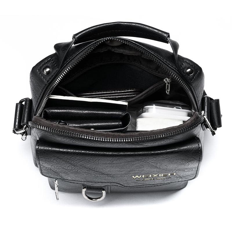 Bolsa Pequeña de Cuero Impermeable para Hombre Stefano Romano®