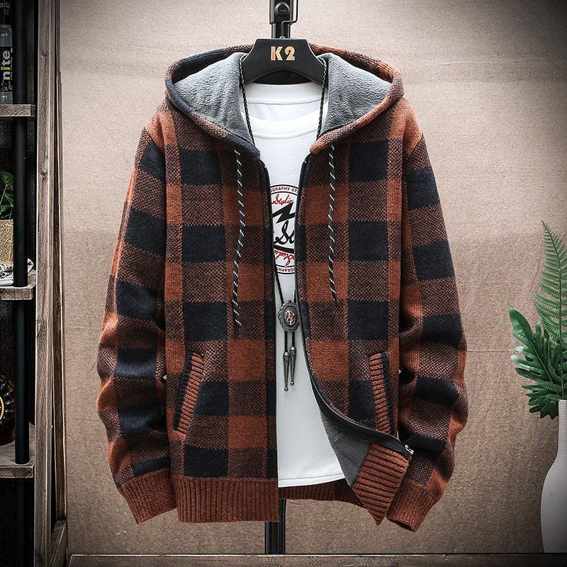 Sudadera a Cuadros con Capucha para Hombre Marco Stefano Romano®