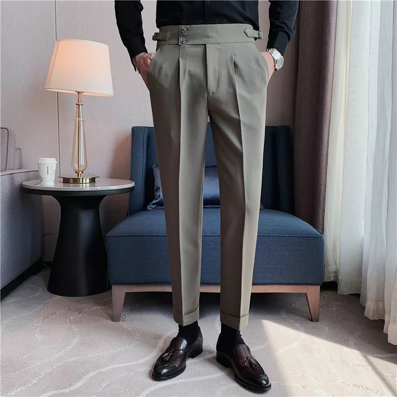 Pantalón de Sastre Algodón para Hombre Stefano Romano®
