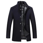 Abrigo Trench Coat de Lana para Hombre de Diseñador Stefano Romano®