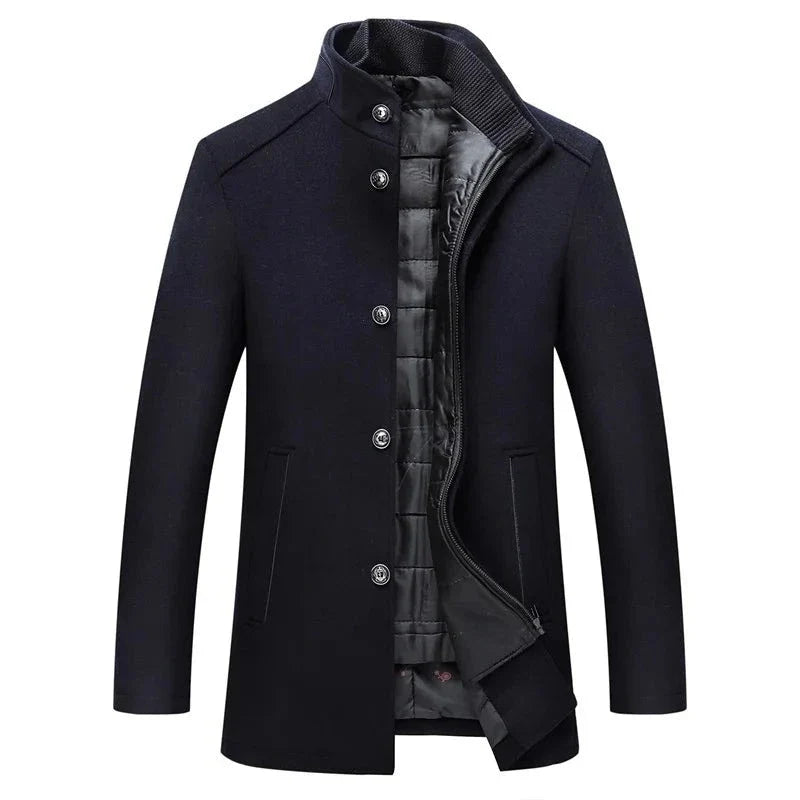 Abrigo Trench Coat de Lana para Hombre de Diseñador Stefano Romano®