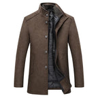 Abrigo Trench Coat de Lana para Hombre de Diseñador Stefano Romano®