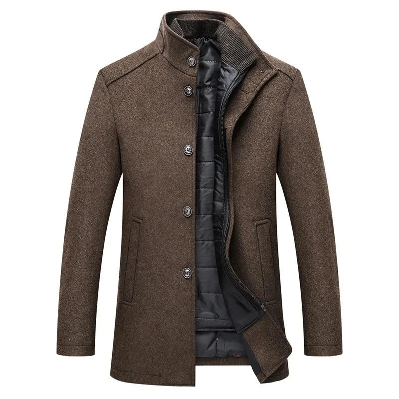 Abrigo Trench Coat de Lana para Hombre de Diseñador Stefano Romano®